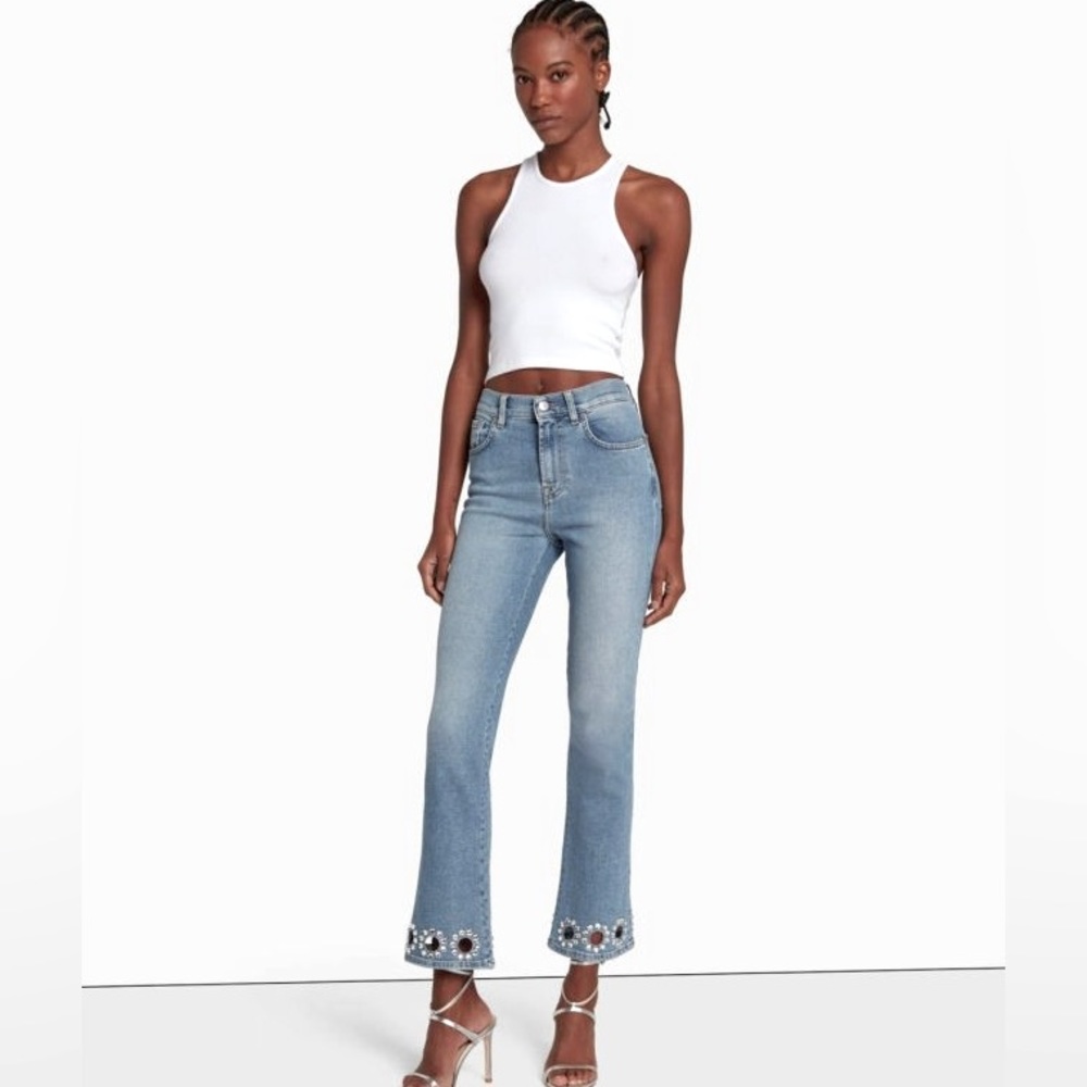 Women 7 For All Mankind | 7Fam X Adr High Waist Slim Kick In Vibe